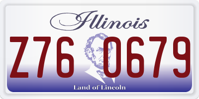 IL license plate Z760679