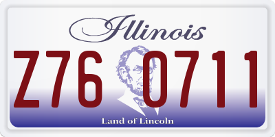 IL license plate Z760711