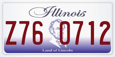 IL license plate Z760712