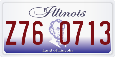 IL license plate Z760713