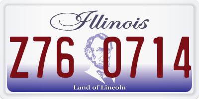 IL license plate Z760714