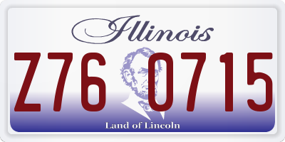 IL license plate Z760715