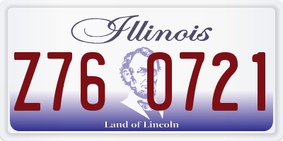 IL license plate Z760721