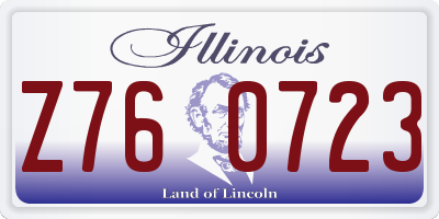 IL license plate Z760723