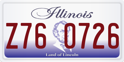 IL license plate Z760726
