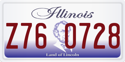 IL license plate Z760728