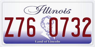 IL license plate Z760732