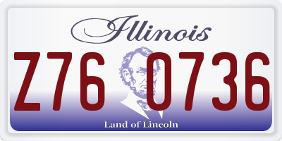 IL license plate Z760736
