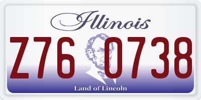 IL license plate Z760738