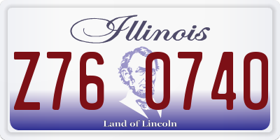 IL license plate Z760740