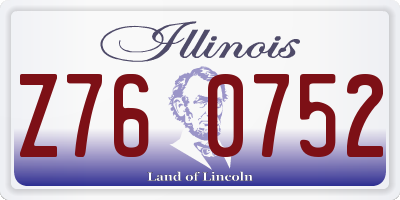 IL license plate Z760752