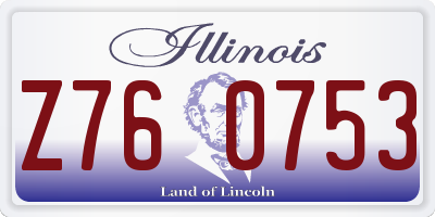 IL license plate Z760753