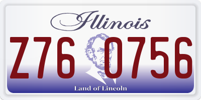 IL license plate Z760756