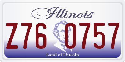 IL license plate Z760757