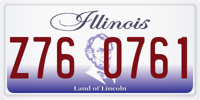 IL license plate Z760761