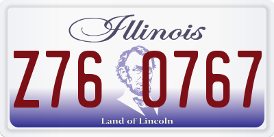 IL license plate Z760767