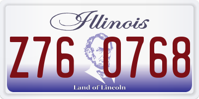 IL license plate Z760768