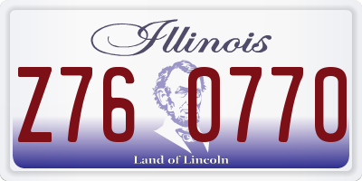 IL license plate Z760770
