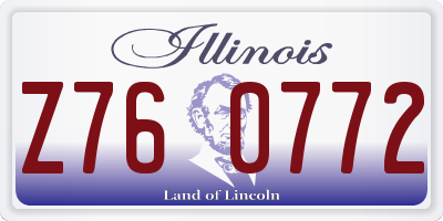 IL license plate Z760772