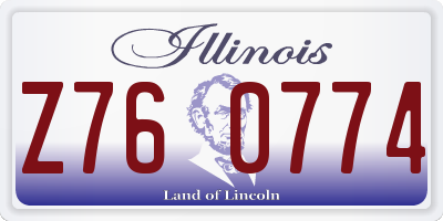 IL license plate Z760774
