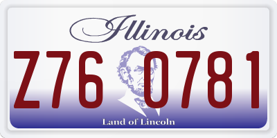 IL license plate Z760781