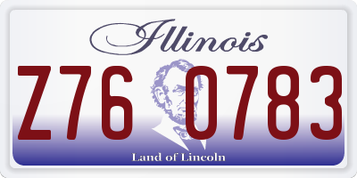 IL license plate Z760783