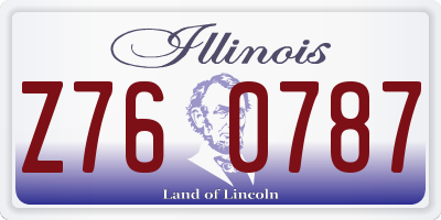 IL license plate Z760787
