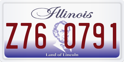 IL license plate Z760791