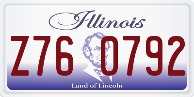 IL license plate Z760792
