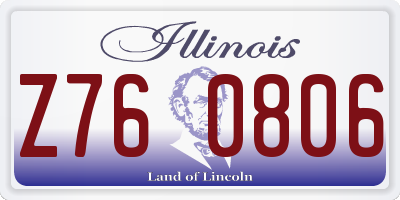 IL license plate Z760806