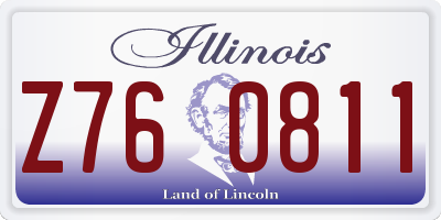 IL license plate Z760811