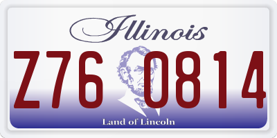 IL license plate Z760814