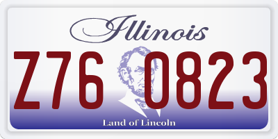 IL license plate Z760823