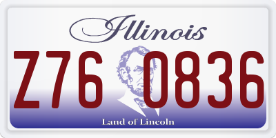 IL license plate Z760836