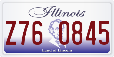 IL license plate Z760845