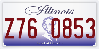 IL license plate Z760853