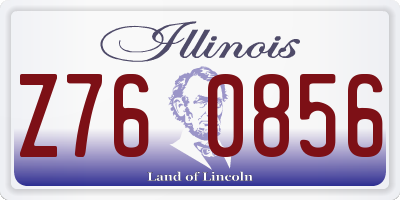 IL license plate Z760856