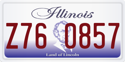 IL license plate Z760857