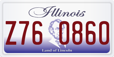 IL license plate Z760860