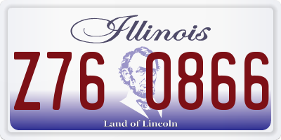 IL license plate Z760866