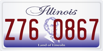 IL license plate Z760867