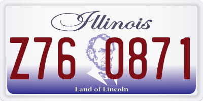 IL license plate Z760871