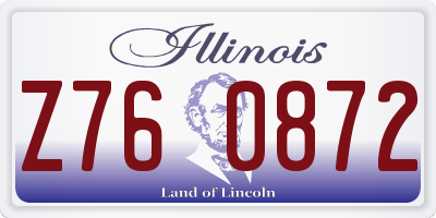 IL license plate Z760872