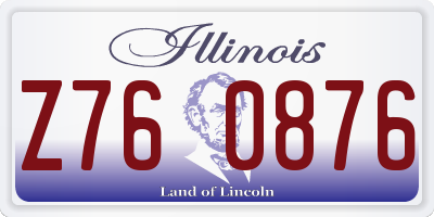 IL license plate Z760876