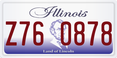 IL license plate Z760878