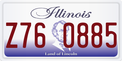IL license plate Z760885