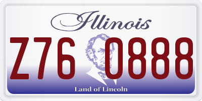 IL license plate Z760888