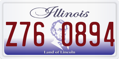 IL license plate Z760894