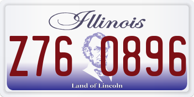 IL license plate Z760896