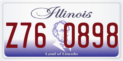 IL license plate Z760898